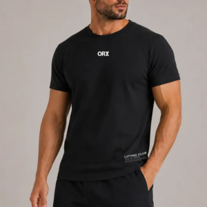 Poleras Deportiva Hombre Gym Entrenamiento Negra